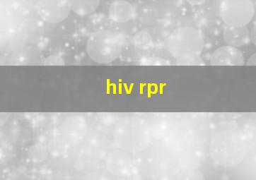 hiv rpr